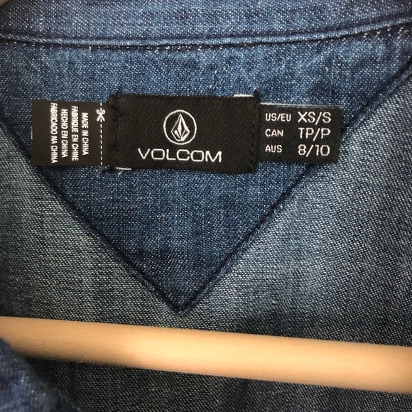 Volcom Yo Shortie Oversized Denim Mini Dress - Picture 7 of 8